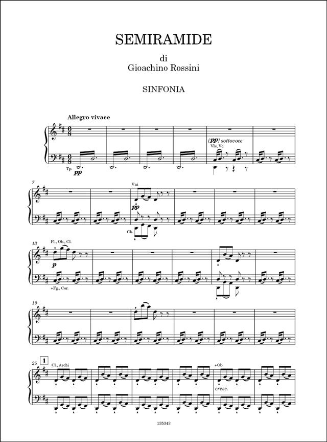 Semiramide Volumes 1 & 2 - Ed. Critica P. Gossett-A. Zedda – softcover, 2 volumi - árie pro zpěv a klavír